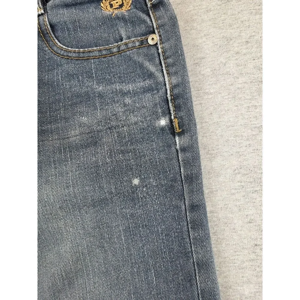Vintage Y2K Phat Farm Boys Baggy Straight Jeans Sz 12 (26x26) Blue Faded Hip Hop